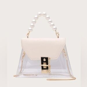 NEW! Elegant Cream and Gold Women's Handbag